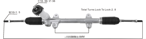 Bahagian-Bahagian Auto Z40L2722 rak stereng kuasa 56500-1x500 HYUNDAI/KIA