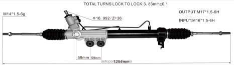 Bahagian-Bahagian Auto Z40L2612 rak stereng kuasa 8-98229842 ISUZU