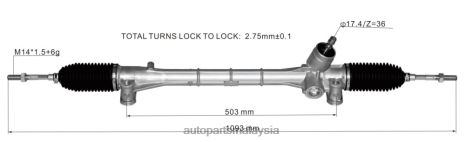 Alat Ganti Motosikal Z40L2476 rak stereng kuasa 45510-47060 TOYOTA
