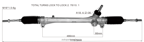 Auto Parts Malaysia Z40L2521 rak stereng kuasa 45510-48030 TOYOTA