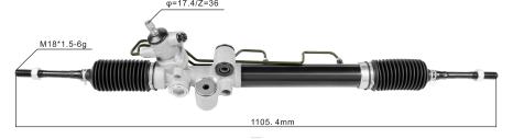Bahagian Kereta Bezza Z40L2509 rak stereng kuasa 44250-25030 TOYOTA